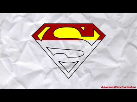 how to draw superman logo