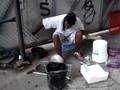 Incredible street drummer