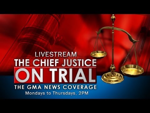 impeachment trial - Watch GMA News TV's live coverage of the impeachment trial of Chief Justice Renato Corona. Livestream starts at 2 p.m..
