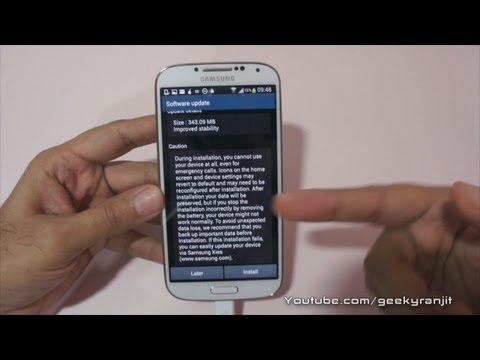 firmware - I got a OTA software firmware update on my Samsung Galaxy S4 GT-I9500 which is the octa core version here in India on 11, June 2013 and the update was about ...