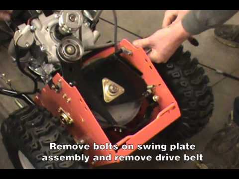 how to change belt on snowblower