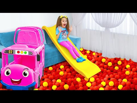 The Floor is Lava Challenge - Dad saves Sasha and Max from Lava!