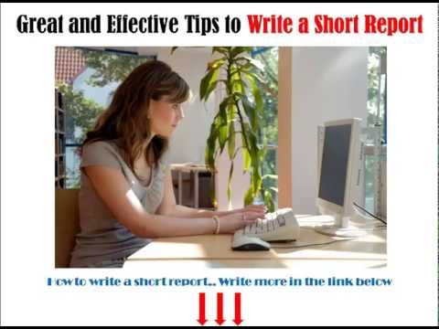 how to write report