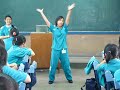 1 student sings while another dances jolin\
