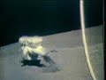 Apollo 17 astronaut falls on moon