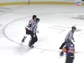 hockey fight between jeff szwez of the philadelphia phantoms and jimmy bonneau of the portland pirates on november 8th, 2008.