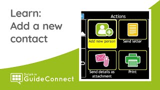 Learn GuideConnect: Address Book & Calendar - Add New Contact