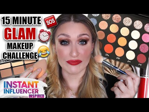 15 MINUTE GLAM MAKEUP CHALLENGE | James Charles Instant Influencer | Kailin Chase