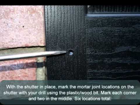 how to fasten shutters to brick