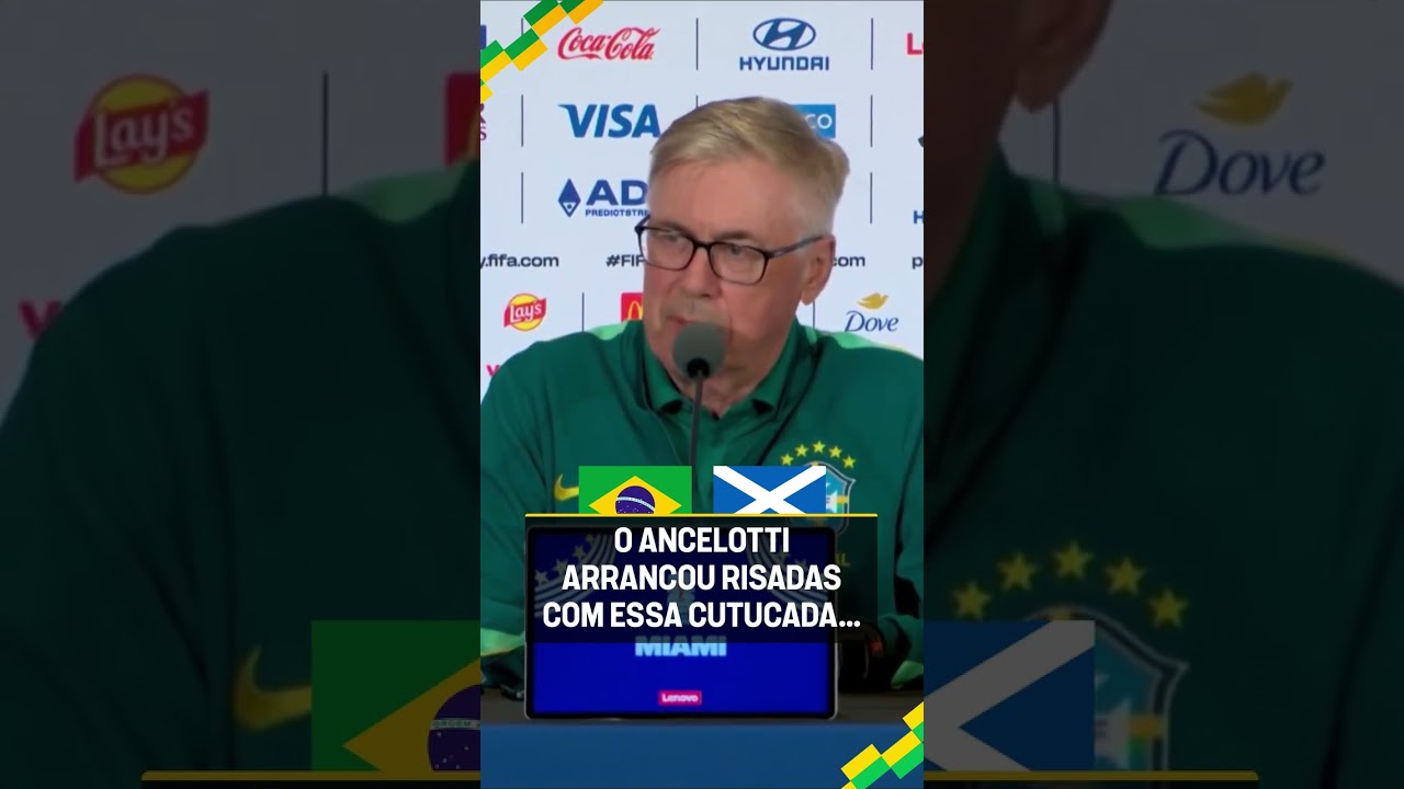 O ANCELOTTI NÃO GOSTOU DO ATRASO DA SELEÇÃO... 😂 #shorts