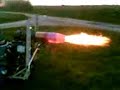 DIY Jet Turbine Go Kart Afterburner Run 2