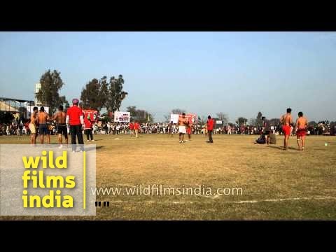 Men's kabaddi match at Kila Raipur Sports Festival, India