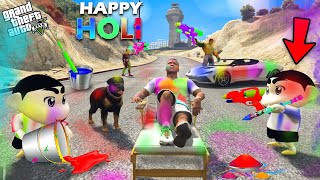 GTA 5 : Franklin Celebrating Holi In GTA 5 ! (GTA 