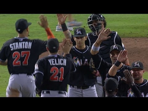 Video: Marlins, Braves combine for 28 Ks without BB