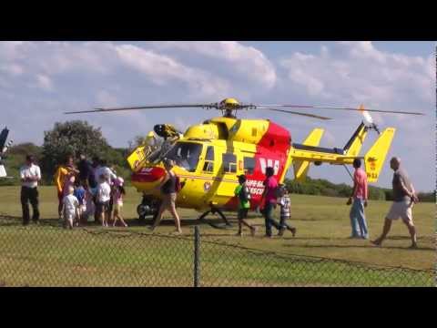 Helicopter - Emergency Call Out during Open Day - Take off & Landing VH-SLA Westpac Life Saver Helicopter Sydney Base Cape Banks Road Botany Bay National Park La Perouse ...