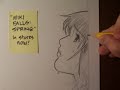 How to draw a manga face in profile (