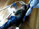 Evander playing with his train Evander playing with his train