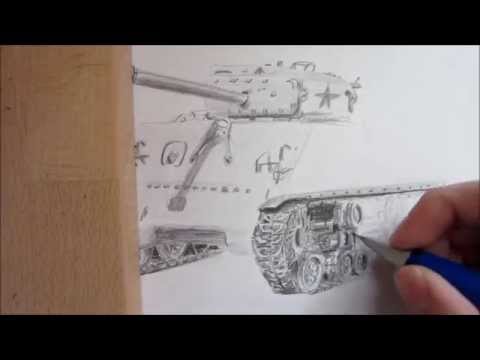 how to draw ww2 tanks