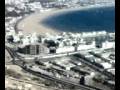 Agadir bay from above - Agadir von oben - Agadir depuis la colline arborant la devise du Maroc «Dieu, la Patrie et le Roi»