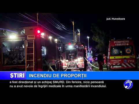 Incendiu de proporții, în județul Hunedoara