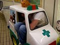 tall paul in a small van