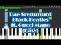 Rae Sremmurd - Black Beatles Easy Piano Tutorial - feat Gucci Mane
