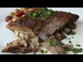 Roasted Lamb Breast Recipe - Beautiful Breast of Lamb with Honey Parsley Vinegar