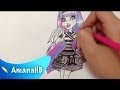 Speed Drawing of Rochelle Goyle from Monster High (HD) - YouTube