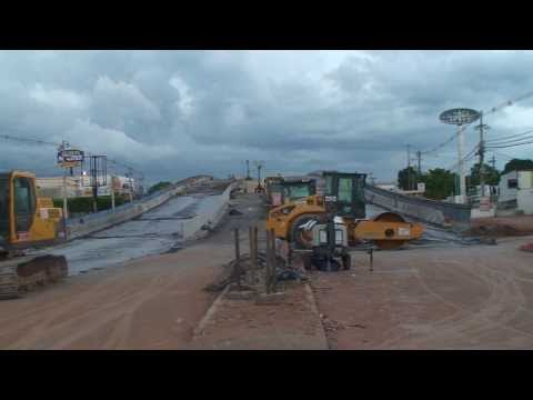 Viaduto rodoferroviário da MT-040 em dezembro