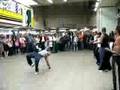 Kid gets a kick out of breakdancing Kid gets a kick out of breakdancing