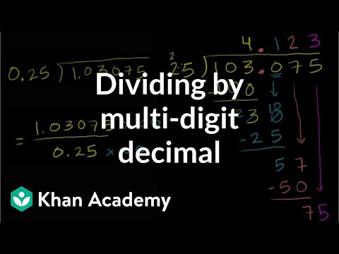 Dividing by a multi-digit decimal