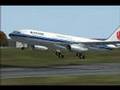 airbus a330 landing in slight crosswinds at boston logan