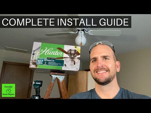 video-linktoworks-How To Install A Flush Mount Ceiling Fan | Hunter 42...