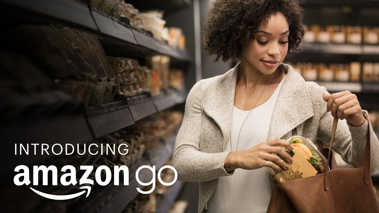 Amazon открывает первый в мире супермаркет без кассового обслуживания и очередей. Фото.