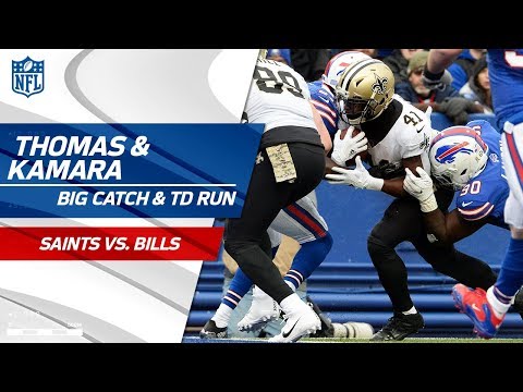 Video: Drew Brees' Huge Pass to Michael Thomas Sets Up Alvin Kamara's TD! | Saints vs. Bills | NFL Wk 10