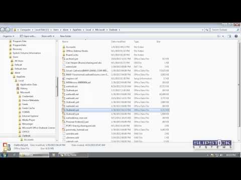 how to locate ost file in outlook 2007