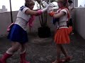 our pretty guardian sailor moon cosplay in the philippines. sailor moon & sailor venus dancing romance! usagi as sailor moon, and senshi as sailor venus. this video was taken during our pre-launch event photoshoot. sailor luna (jillan) does an acrobatic high-kick at the end.