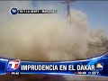 Increible Momento En DAKAR 2009 , camion casi atropella a multitud.