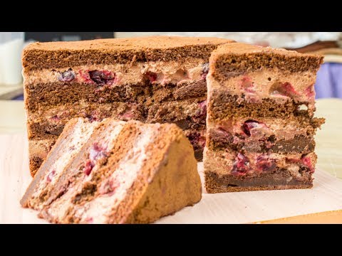 Вкуснейший торт с 🍫шоколадным муссом и 🍒вишней в карамели - Я - ТОРТодел!