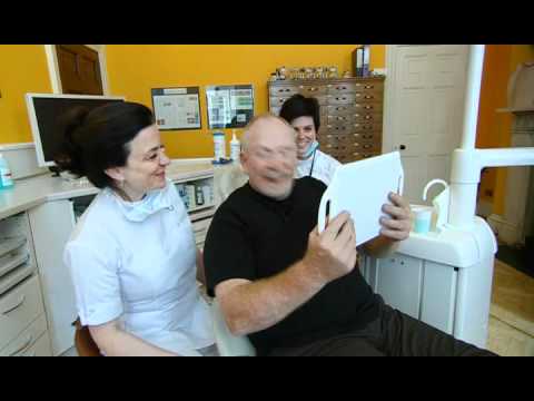 James Cosmo after final fitting of dental bridgework