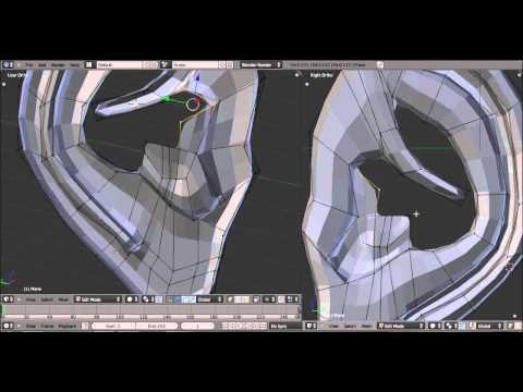 Blender 2.5 Ear Modeling Timelapse
