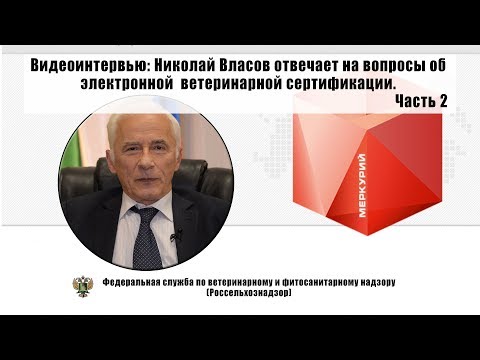 Николай Власов отвечает на вопросы об электронной ветеринарной сертификации. Часть 2