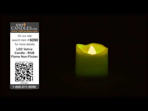 Battery Operated LED Votive Candle - RGB Flame Non-Flicker