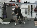 May 2009 - Coach Ross Enamait demonstrates a heavy (27 pounds) homemade tornado ball slam. For more details regarding ball construction, please see the link below: rosstraining.com