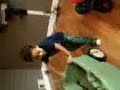 Branden with Autisim Spectrum Disorder and his wagon