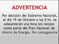 Aviso de cambio de hora