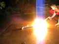 Fun with exhaust pipe and starter fluid.