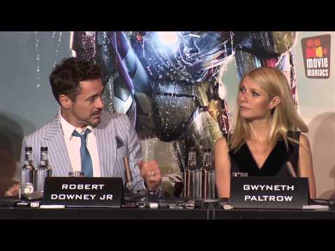 Robert Downey Jr - the full offical London press conference with director Shane Black, Rebecca Hall, Robert Downey Jr., Gwyneth Paltrow, Sir Ben Kingsley, Don Cheadle and write...