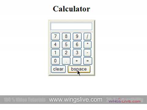 wingslive.com | JavaScript Calculator