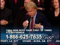 night 5 of the tbn revival praise-a-thon (april 8-13). jamal-harrison bryant preys on the most desperate of people to send in money out of their lack.  he acknowledges steve munsey and played on munsey's game of 7, a video you can see at:  http://www.youtube.com/watch?v=nuydwziggvm
then bryant closes with the sinner's prayer.

given his prosperity gospel method of preaching and his gaudy methods as can be seen at his own web site at empowermenttemple.org .  this puts jamal-harrison bryant squarely in the position of having a church of the laodiceans.  meaning those who continue to follow him after accepting jesus would end up having to repent of the sins bryant puts on them, as described in revelation 3:14-22.

as for bryant himself, his methods of extracting money are corrupt.  he is devouring the poor and leaving them with the desire to give for the sake of earthly gain. he is using the word of god for dishonest gain.  his mouth should be shut, please read titus 1:5-11 .